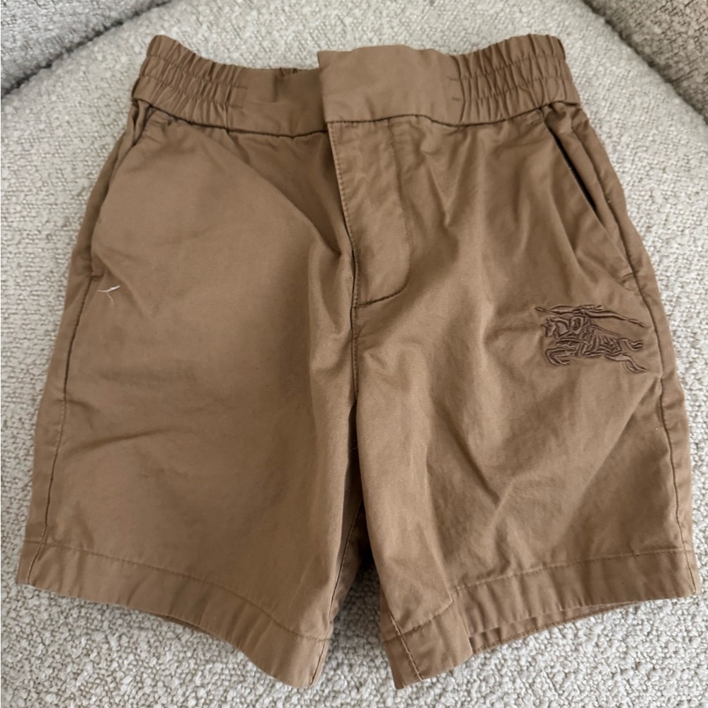 Burberry Tan Flat Front Shorts